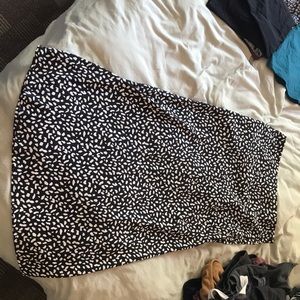 High rise midi skirt